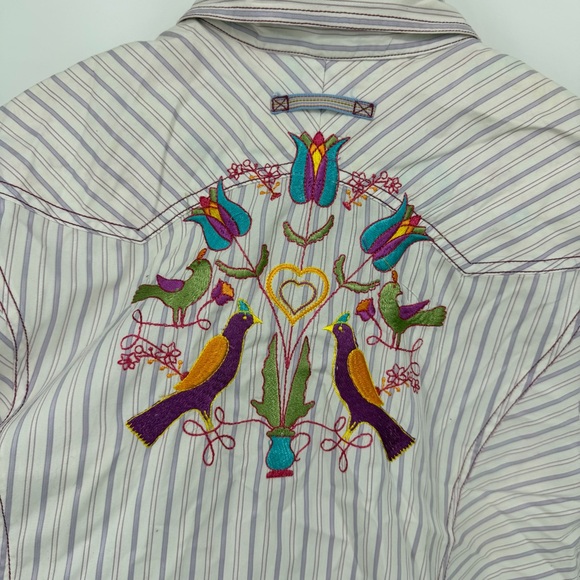 3J Workshop by Johnny Was Western-style shirt snap front sz L - Picture 5 of 8